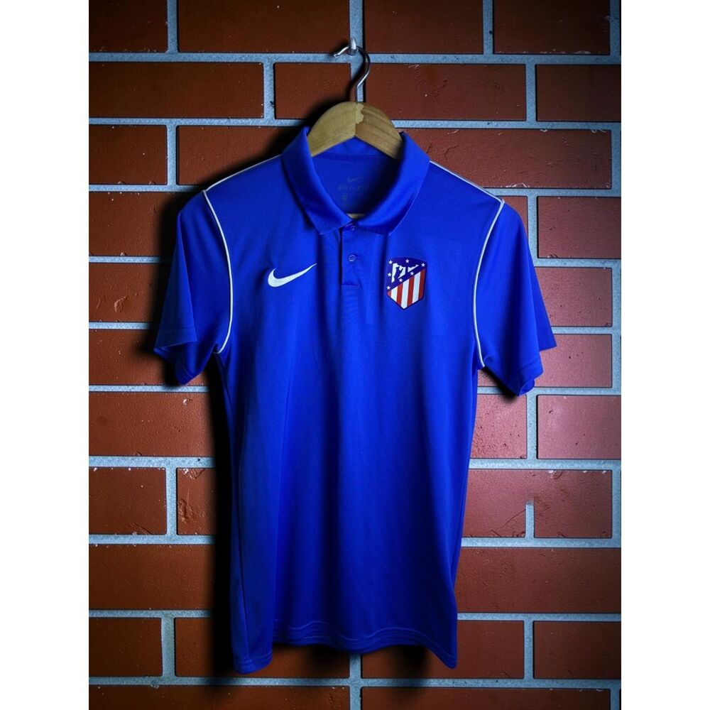Nike Atletico Madrid Dri FIT Soccer Polo Men's Small Blue